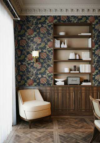 Jacobean Trail Vintage Premium Matte Non-Woven Peel and Stick Wallpaper