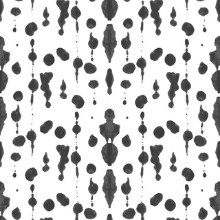 Mitchell Black Boho Rain Abstract Ink Wallpaper Dalmation at Say Decor
