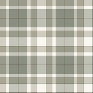 Irvine Plaid Peel and Stick Wallpaper in shade Green at Say Decor
