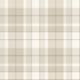 Irvine Plaid Peel and Stick Wallpaper in shade Neutral Green at Say Decor