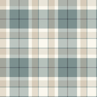 Irvine Plaid Peel and Stick Wallpaper in shade Teal at Say Decor