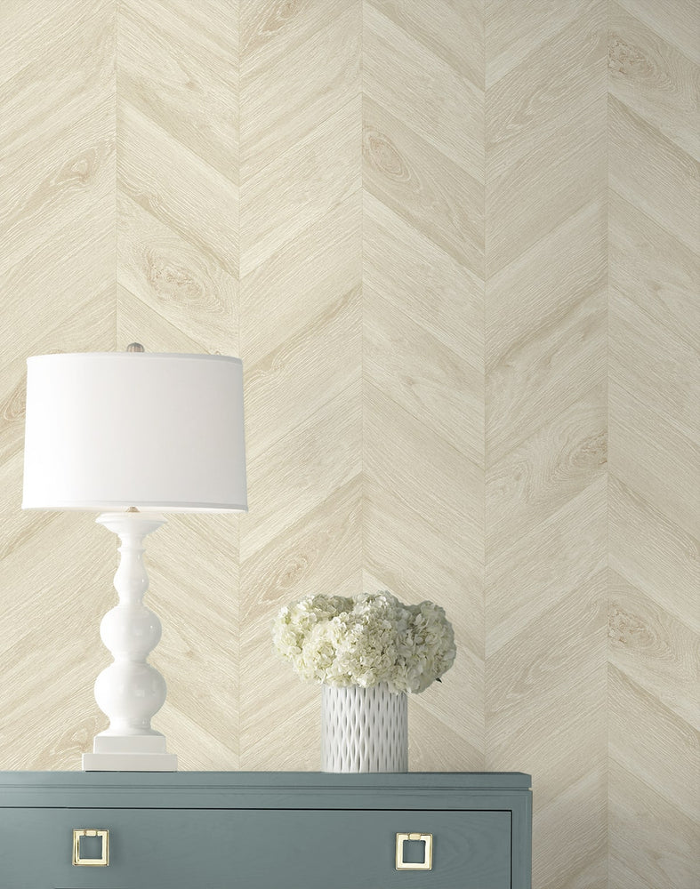 LN40803 faux chevron vinyl wallpaper decor from the Coastal Haven collection by Lillian August