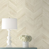 LN40803 faux chevron vinyl wallpaper decor from the Coastal Haven collection by Lillian August