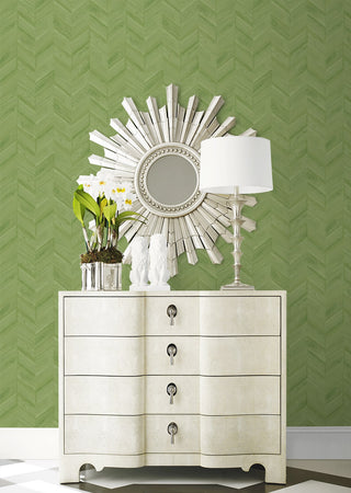 LN40804 faux chevron vinyl wallpaper living room from the Coastal Haven collection by Lillian August
