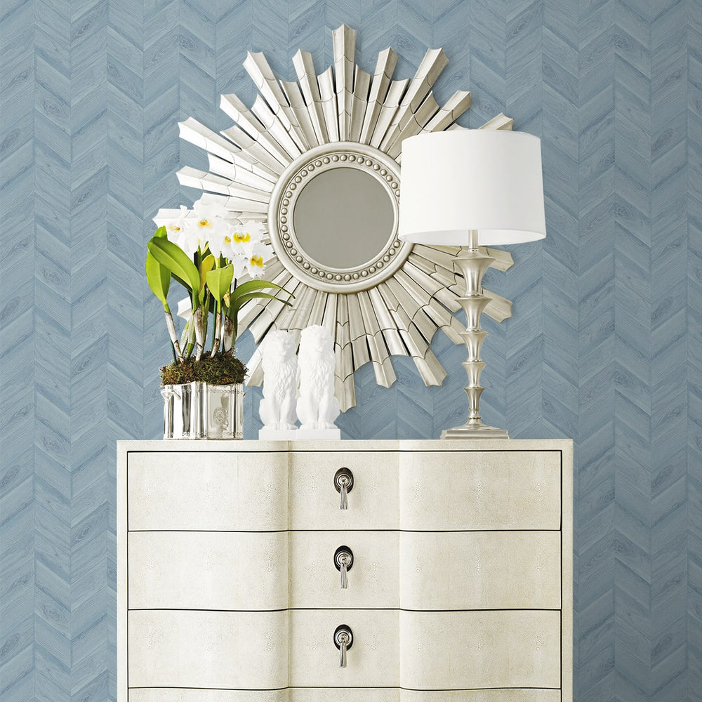 
                  
                    LN40812 faux chevron vinyl wallpaper living room from the Coastal Haven collection by Lillian August
                  
                