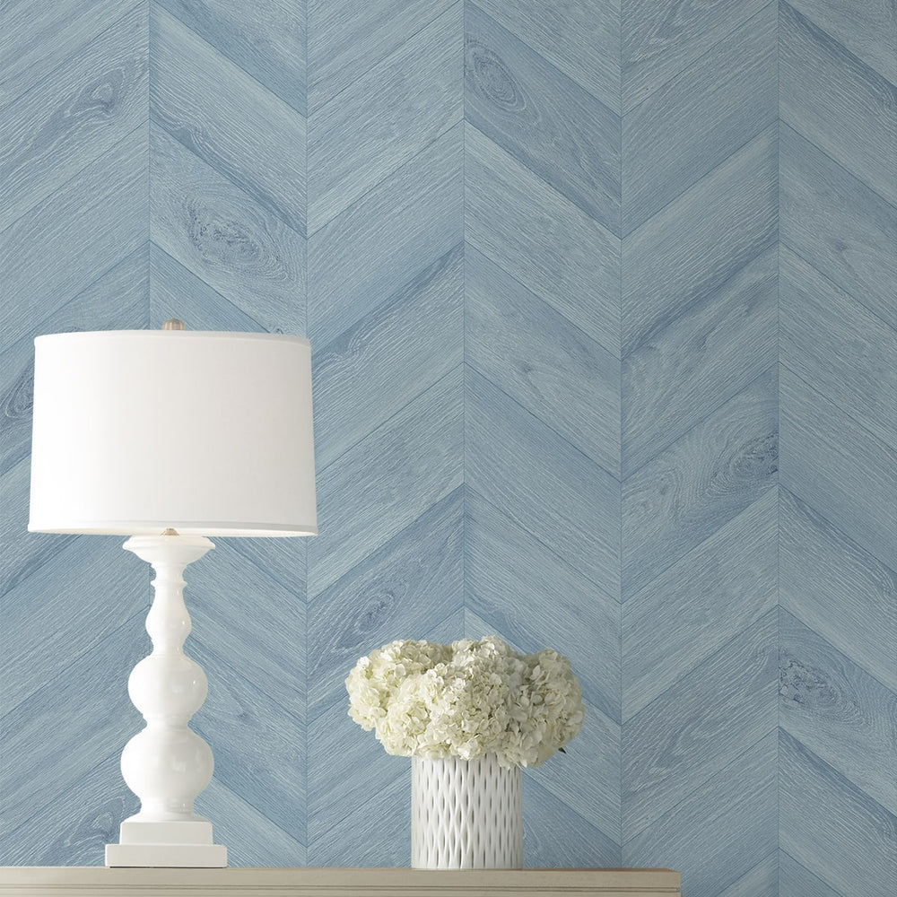 
                  
                    LN40812 faux chevron vinyl wallpaper decor from the Coastal Haven collection by Lillian August
                  
                