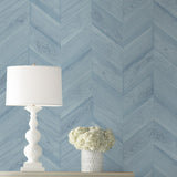 LN40812 faux chevron vinyl wallpaper decor from the Coastal Haven collection by Lillian August