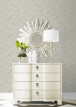 LN40818 faux chevron vinyl wallpaper living room from the Coastal Haven collection by Lillian August