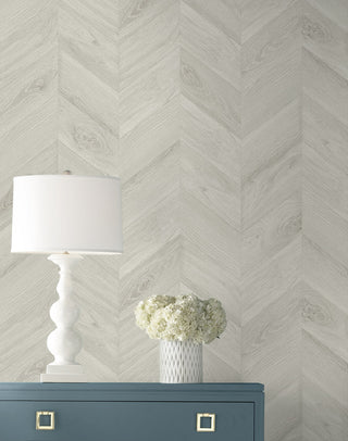 LN40818 faux chevron vinyl wallpaper decor from the Coastal Haven collection by Lillian August