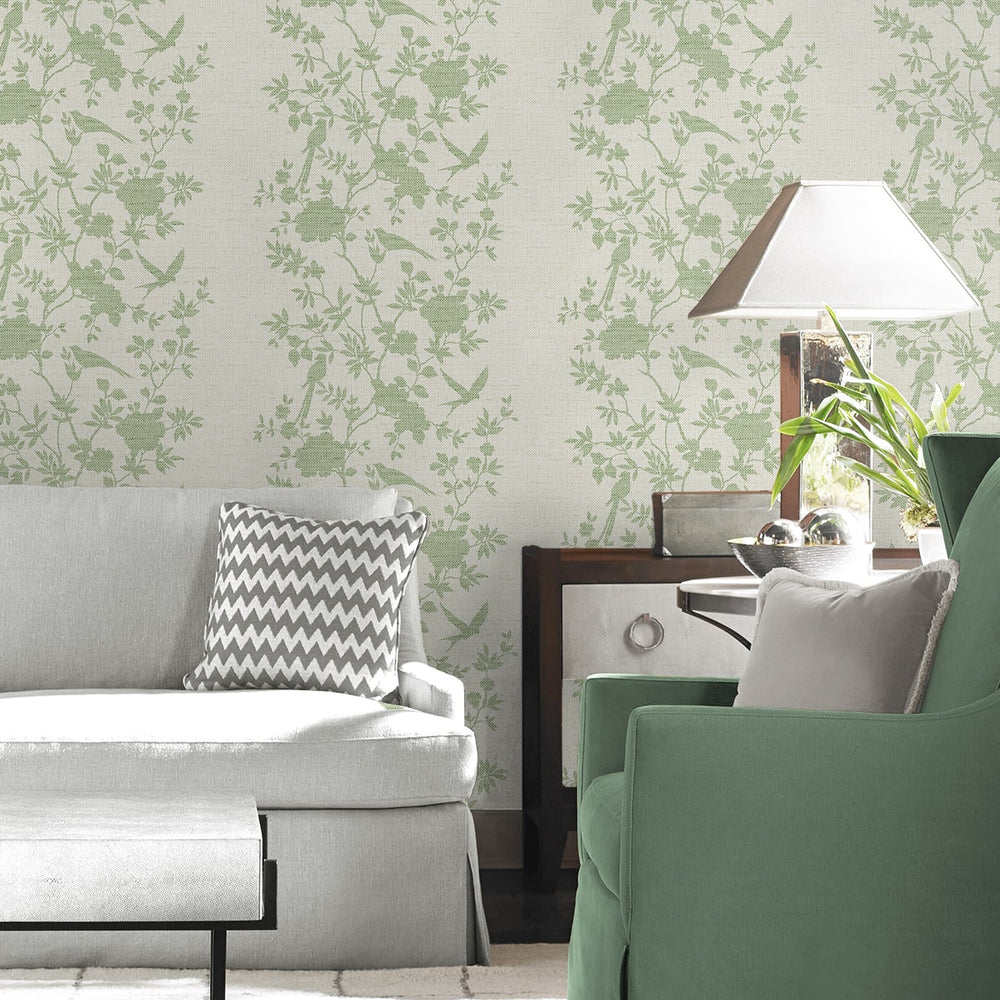 
                  
                    LN41004 chinoiserie bird vinyl wallpaper living room from the Coastal Haven collection by Lillian August
                  
                