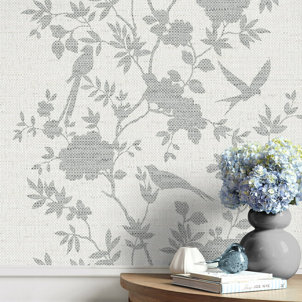 
                  
                    LN41008 chinoiserie bird vinyl wallpaper decor from the Coastal Haven collection by Lillian August
                  
                