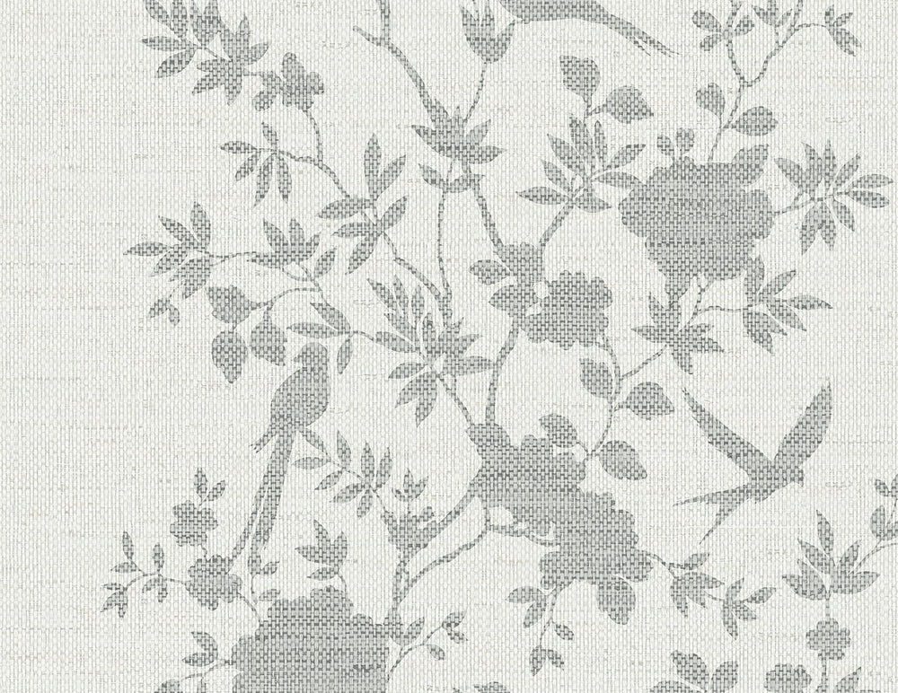 LN41008 chinoiserie bird vinyl wallpaper from the Coastal Haven collection by Lillian August