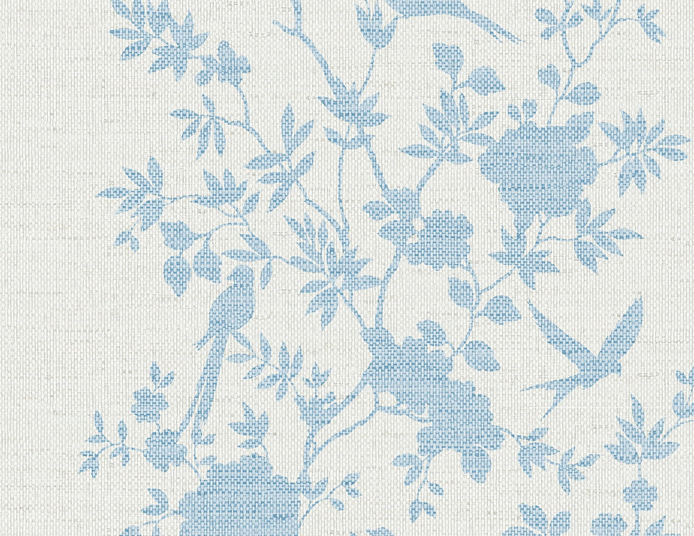 LN41012 chinoiserie bird vinyl wallpaper from the Coastal Haven collection by Lillian August