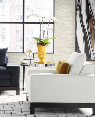 LN41100 textured vinyl wallpaper living room from the Coastal Haven collection by Lillian August