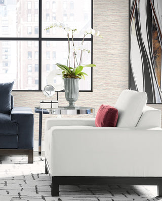 LN41101 textured vinyl wallpaper living room from the Coastal Haven collection by Lillian August