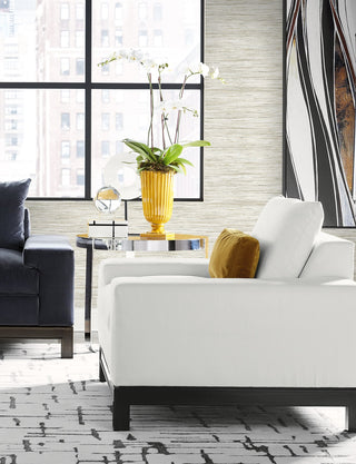 LN41107 textured vinyl wallpaper living room from the Coastal Haven collection by Lillian August