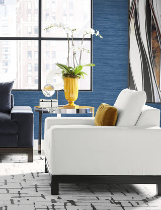 LN41112 textured vinyl wallpaper living room from the Coastal Haven collection by Lillian August