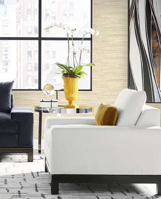 LN41124 textured vinyl wallpaper living room from the Coastal Haven collection by Lillian August