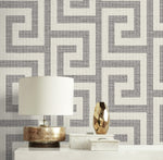 LN41200 geometric textured vinyl wallpaper decor from the Coastal Haven collection by Lillian August