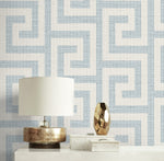 LN41202 geometric textured vinyl wallpaper decor from the Coastal Haven collection by Lillian August