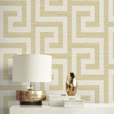 LN41203 geometric textured vinyl wallpaper decor from the Coastal Haven collection by Lillian August