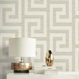 LN41207 geometric textured vinyl wallpaper decor from the Coastal Haven collection by Lillian August
