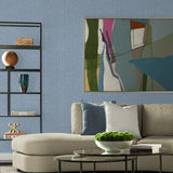 LN41302 textured vinyl wallpaper living room from the Coastal Haven collection by Lillian August