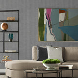 LN41310 textured vinyl wallpaper living room from the Coastal Haven collection by Lillian August