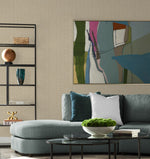 LN41316 textured vinyl wallpaper living room from the Coastal Haven collection by Lillian August