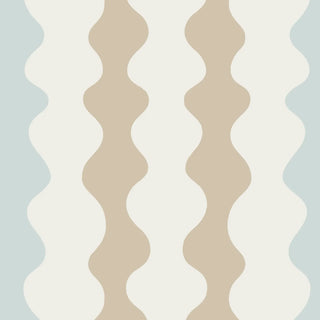 Mitchell Black Natalie Papier Low Frequency Abstract Wallpaper in shade Daytime Blue at Say Decor