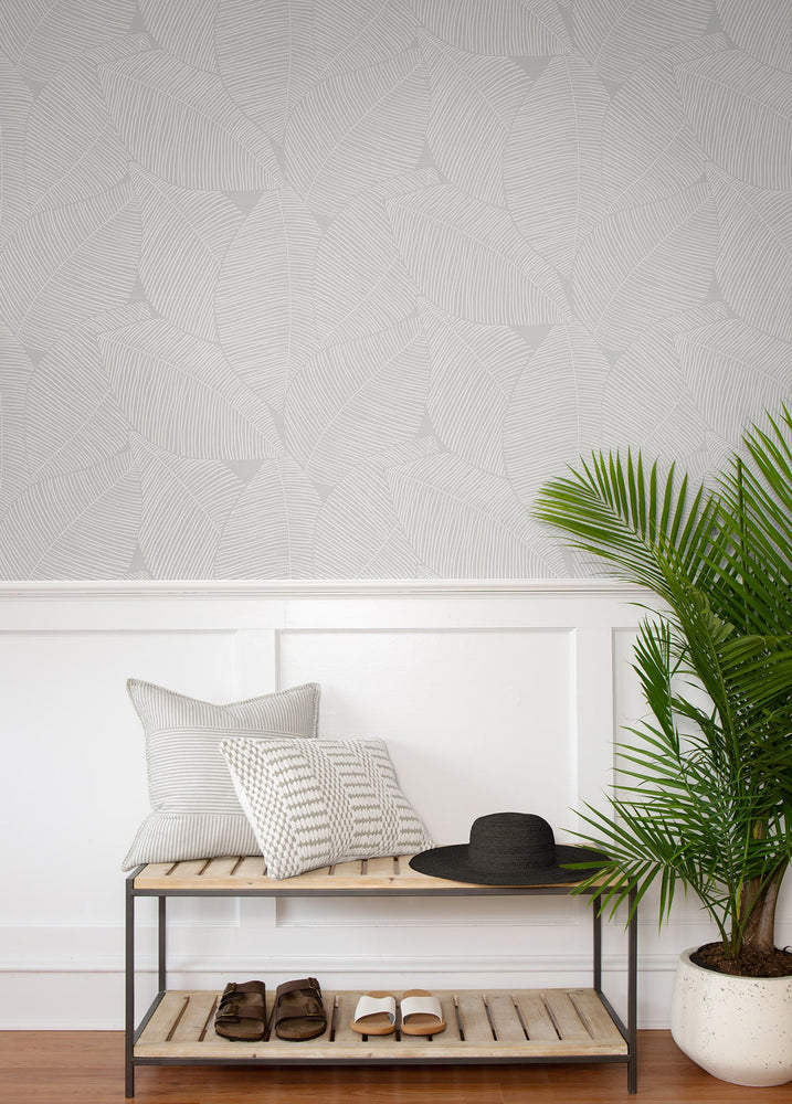 MB31305 leaf wallpaper from the Beach House collection by Seabrook Designs