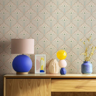Mitchell Black Shape of Color Moroccan Peacock Geometric Wallpaper