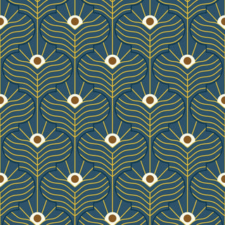 Mitchell Black Shape of Color Moroccan Peacock Geometric Wallpaper