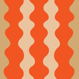 Mitchell Black Natalie Papier Low Frequency Abstract Wallpaper in shade Tangerine at Say Decor