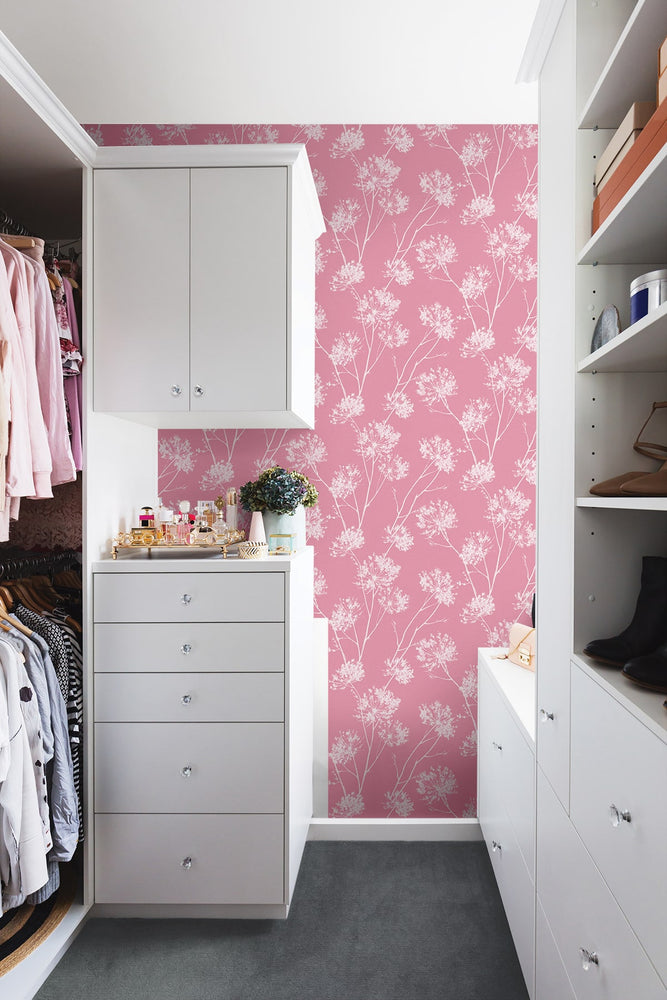 NW36001 floral peel and stick wallpaper closet from NextWall