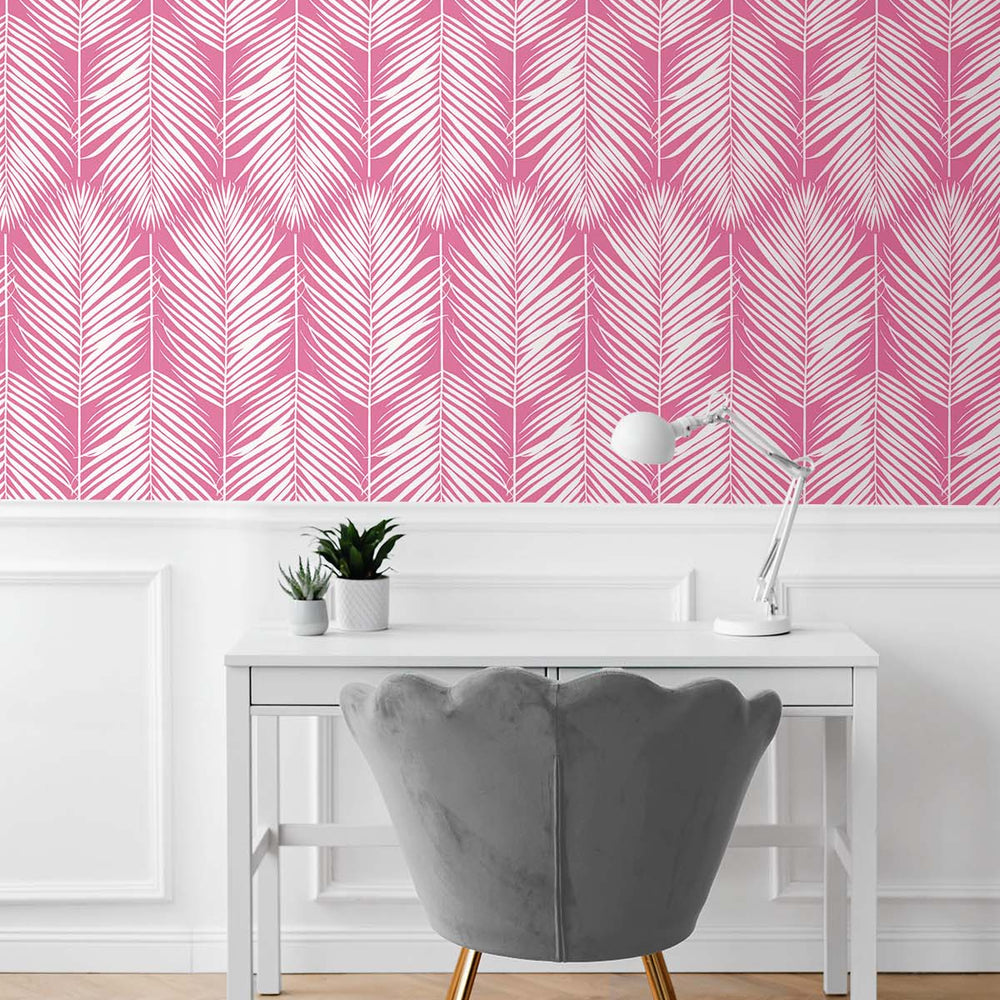 
                  
                    NW39801 palm leaf peel and stick wallpaper office from NextWall
                  
                