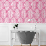 NW39801 palm leaf peel and stick wallpaper office from NextWall