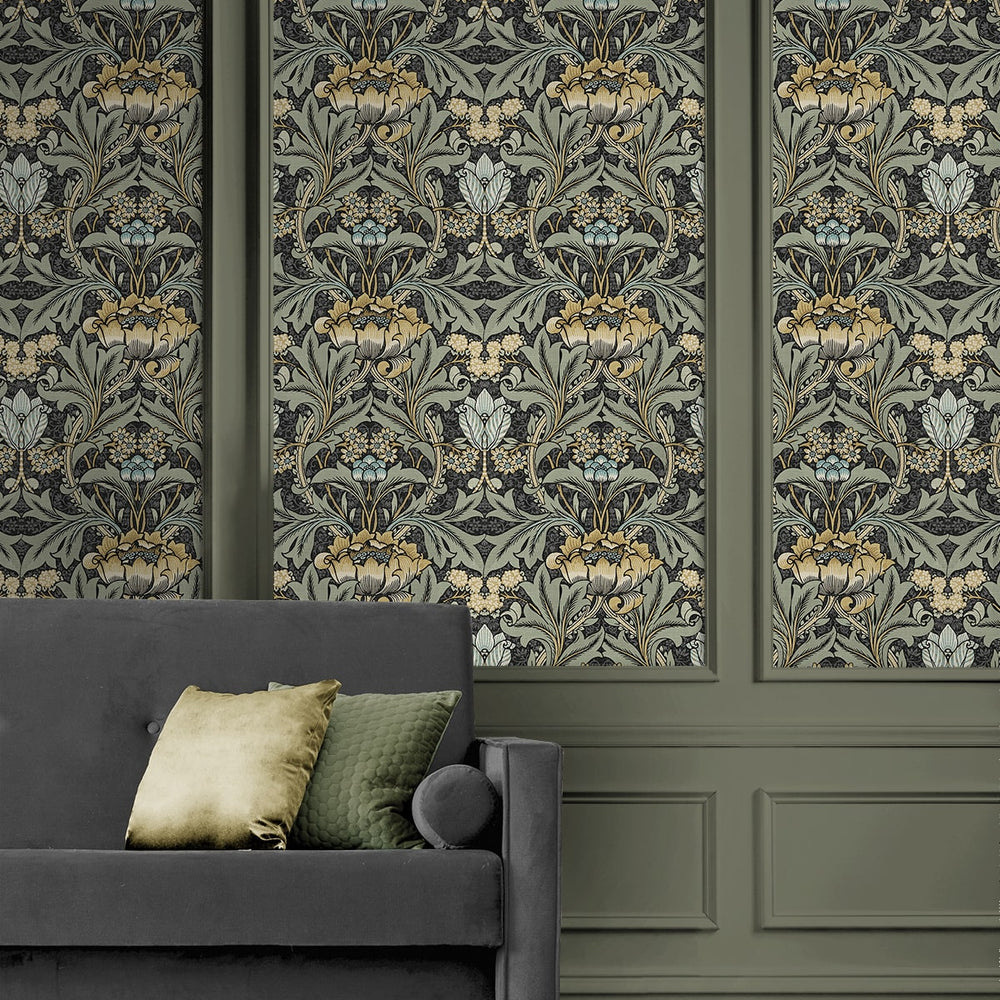 
                  
                    NW41510 vintage morris peel and stick wallpaper living room from NextWall
                  
                