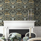 NW41510 vintage morris peel and stick wallpaper dining room from NextWall