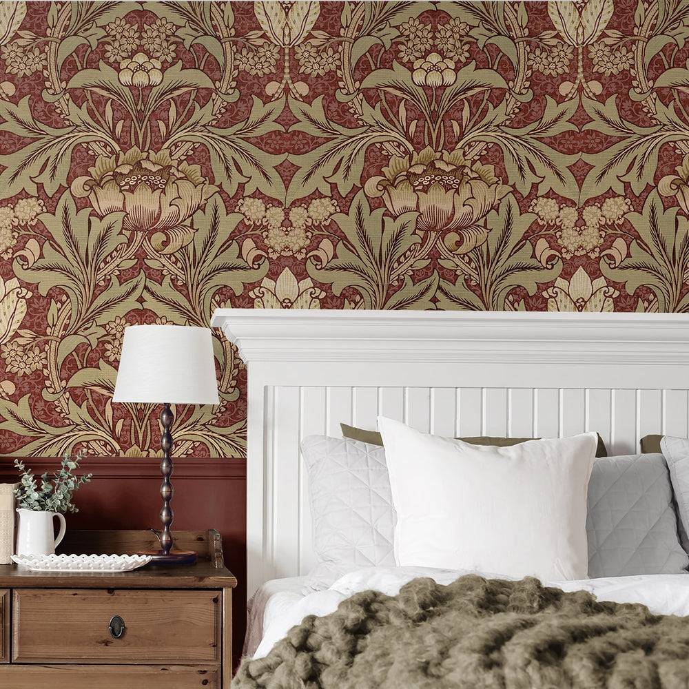 
                  
                    NW41511 vintage morris peel and stick wallpaper bedroom from NextWall
                  
                