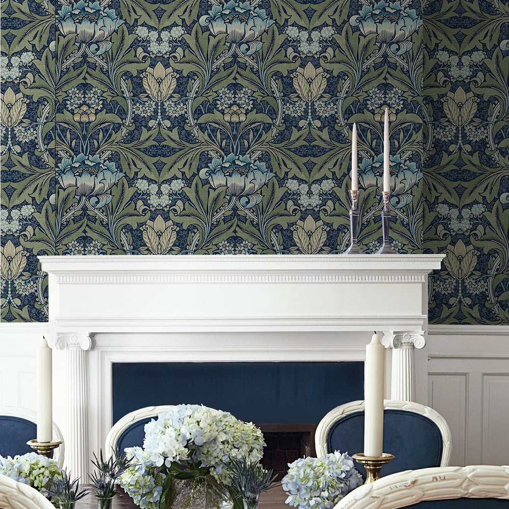 
                  
                    NW41512 vintage morris peel and stick wallpaper dining room from NextWall
                  
                