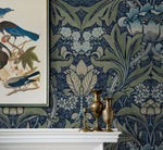 NW41512 vintage morris peel and stick wallpaper decor from NextWall