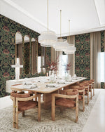 NW44401 vintage floral peel and stick wallpaper dining room from NextWall