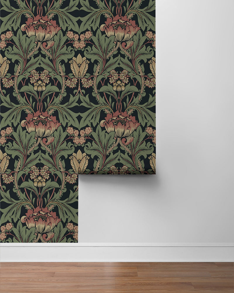 NW44401 vintage floral peel and stick wallpaper roll from NextWall