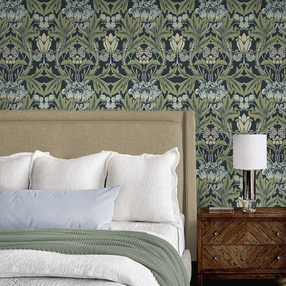 
                  
                    NW44412 vintage floral peel and stick wallpaper bedroom from NextWall
                  
                