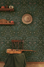 NW44504 vintage peel and stick wallpaper living room from NextWall