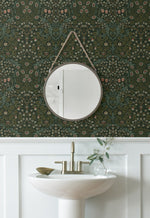 NW44504 vintage peel and stick wallpaper bathroom from NextWall