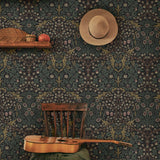 NW44516 vintage morris peel and stick wallpaper entryway from NextWall