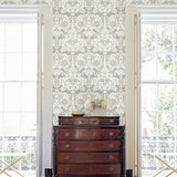 NW44600 vintage floral morris peel and stick wallpaper honeysuckle accent from NextWall