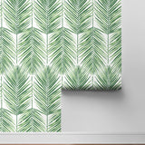 NW47404 palm leaf peel and stick wallpaper roll from NextWall